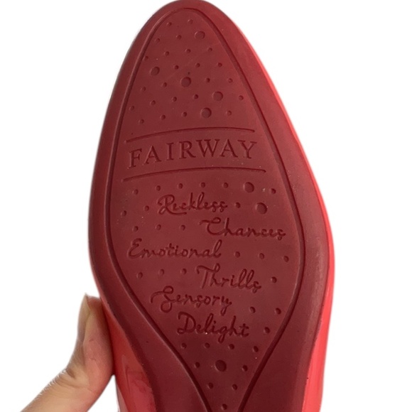 John Fluevog FAIRWAY TRIVIALIS WAVY MARY JANE Shoes Pink Orange, size 7.5 - Picture 12 of 16